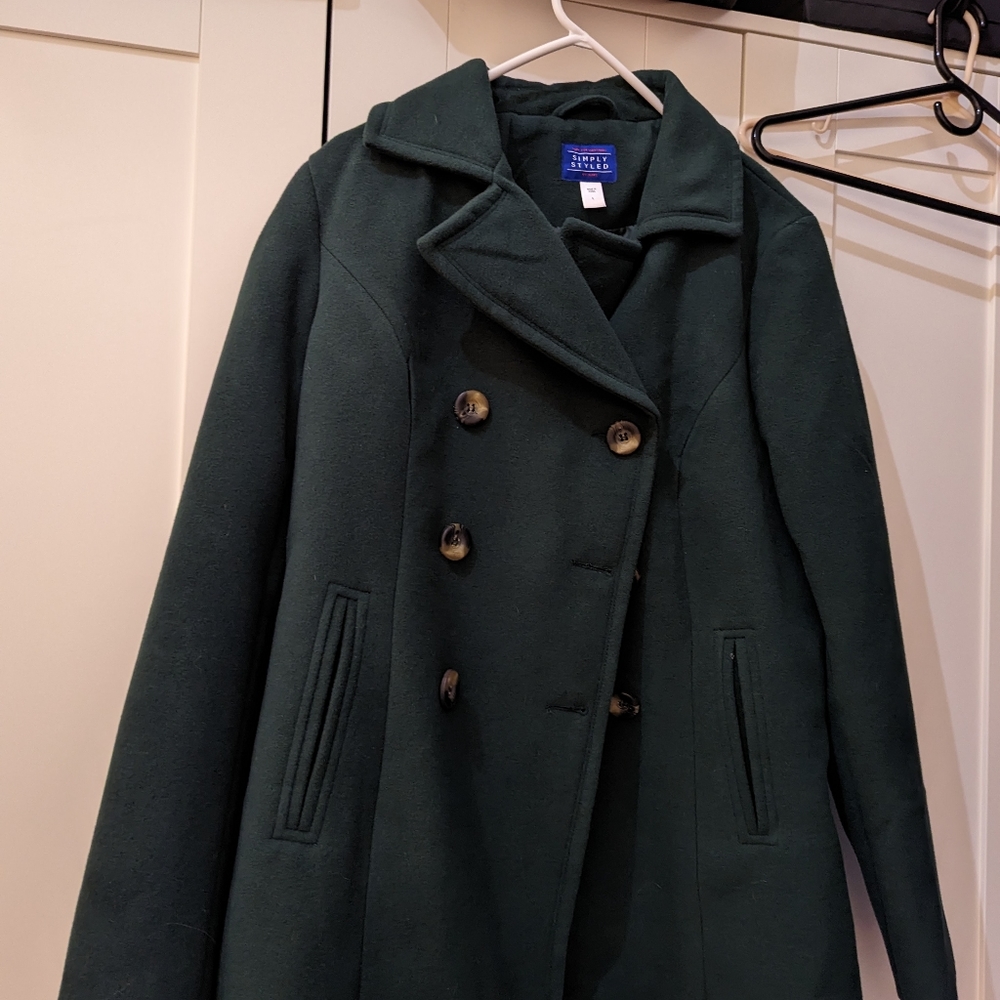 Simply Styled Green Pea Coat